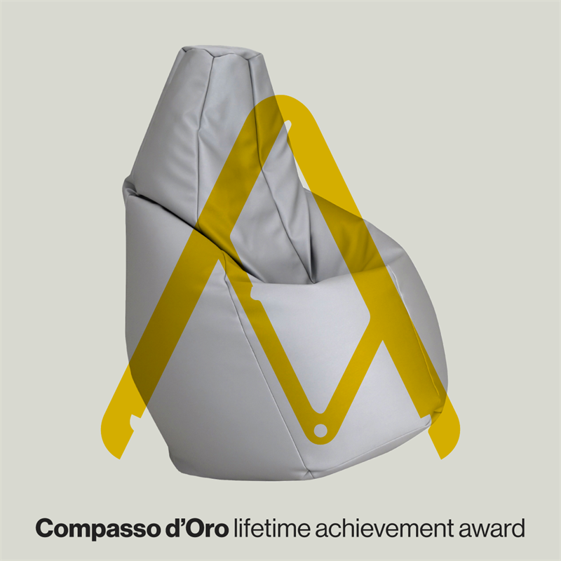 Sacco is awarded with the Compasso d'Oro ADI for its lifetime