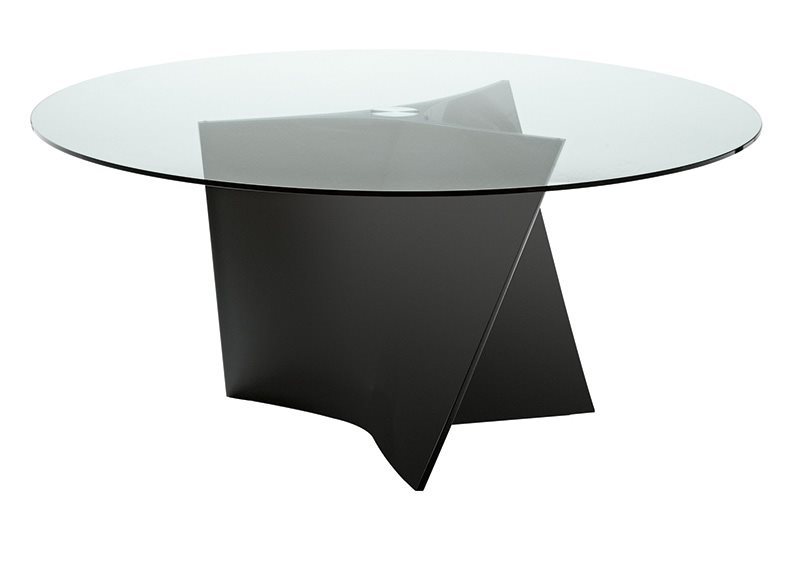 Round or Elliptical Table with Glass or Marble Top Elica